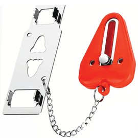 TensaOne Portable Door Lock & Door Stop Alarm Set, Dual Protection Home Security Door Kit, Travel Hotel Door Lock Devices Pocket Self Defensey Tools for Traveling Hotel Home Apartment,Red