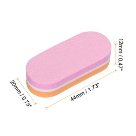 sourcing map 20pcs Mini Nail Buffers, 100/180 Grit Nail Sanding Blocks, Nail Buffing Polishing Blocks Professional Nail Polisher Set for Acrylic and Natural Nails, Pink Orange