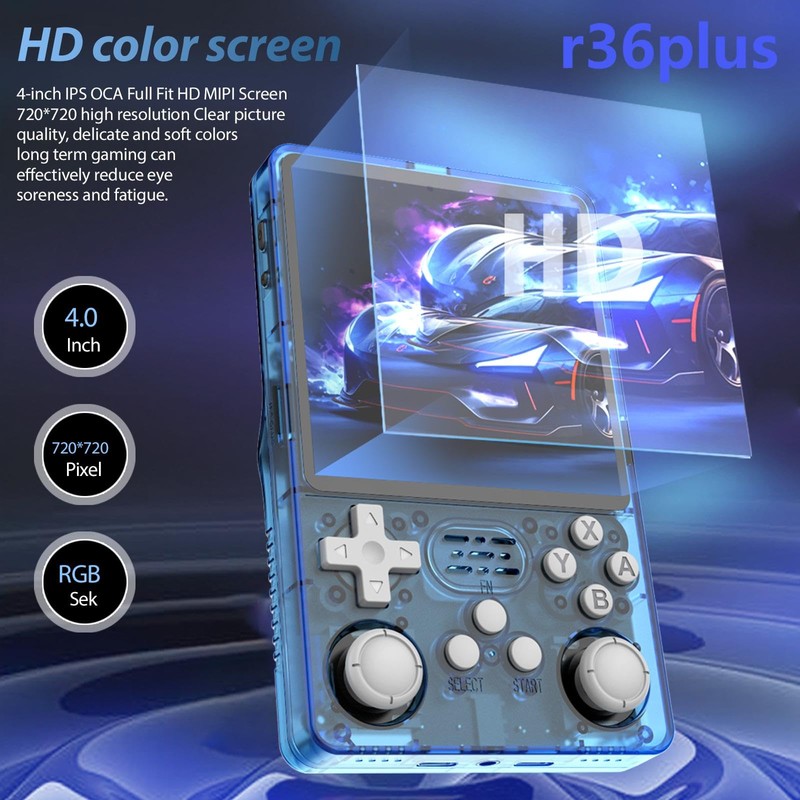 Ugtenversi R36plus Handheld Video Game Console,Portable Retro Gaming Console 4.0"