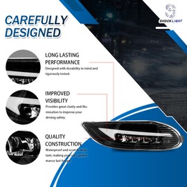 Shocklight LED DRL Fog Lights Compatible with 2002-2004 Camry