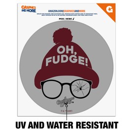 A Christmas Story Oh Fudge Automotive Car Window Locker Circle Bumper Sticker