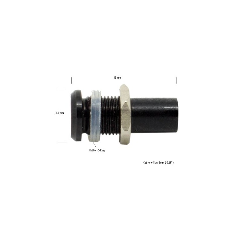 Alpinetech 6mm 1/4" Blue 12V LED Metal Indicator Pilot Custom