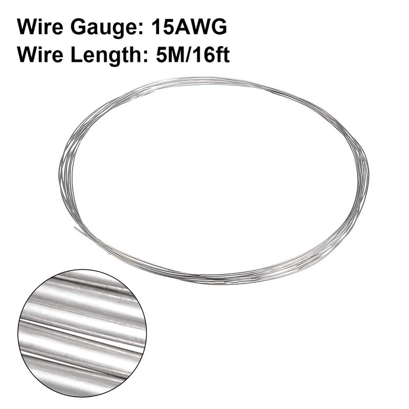 sourcing map Resistance 1.5 mm 15AWG Heating Resistance Wire Nichrome