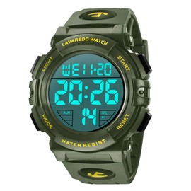 Wristwatch Men's Digital Sports Multifunction LED Display Outdoor Wristwatch, 03-black, Stylish