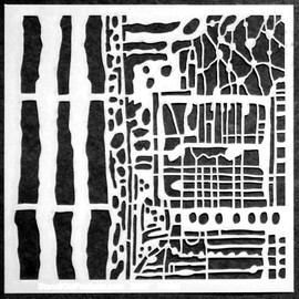 6"x6" Nested Squares Full Stencil by Carol Wiebe