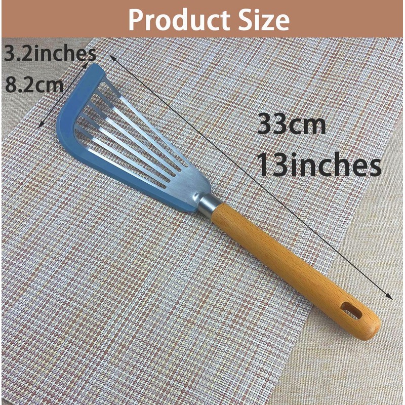 KLAQQED Fish Spatula Set for Nonstick Cookware Flexible Metal Fish