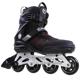 JetHok Inline Skates Advantage Pro Women’s and Men's Adult Fitness Inlineskate, Professional Aluminum Holder Outdoor (Black and Red, Size 11.5)