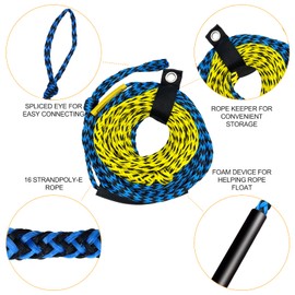 3-Section Tow Ropes for Tubing, 1-3 Rider 60FT Ropes for Towable Tubes