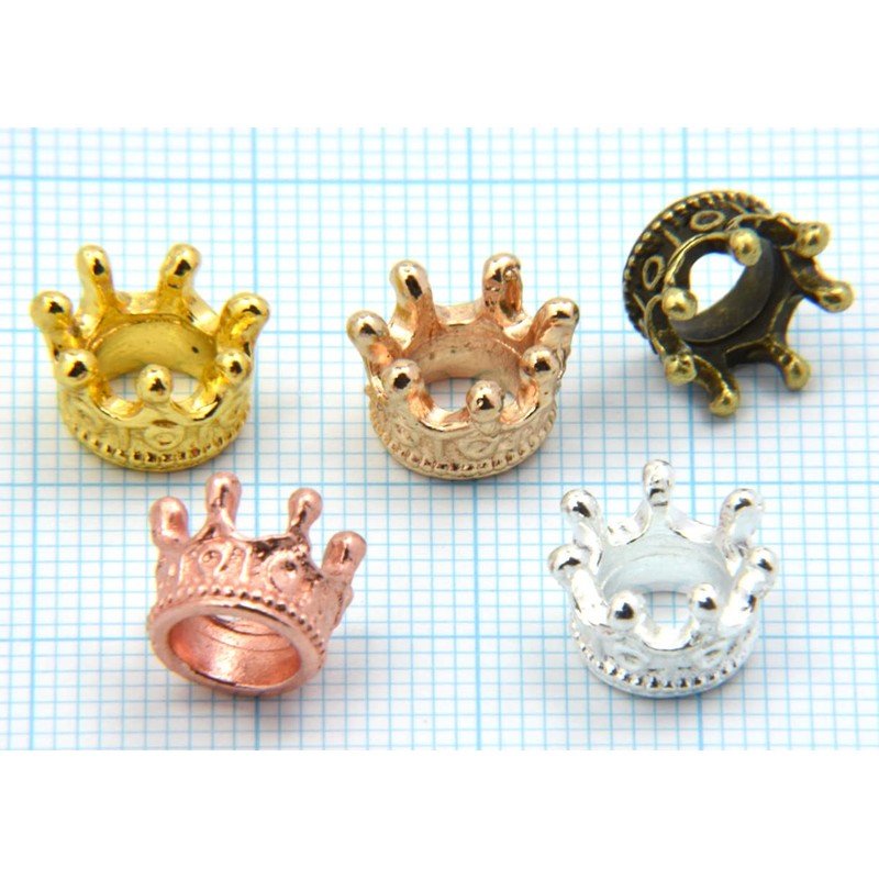 starPG Crown Charm 11mm Resin Frame Metal 5 Colors 10
