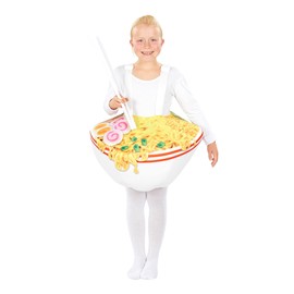 Ramen Bowl Child Costume with Pullover Tunic and Chopsticks | 8-10 Years
