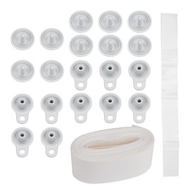 ANTOBLE Pool Cover Straps and Clips, Universal Solar Cover Reel Attachment Kit Strap Kit for Rocky's Reel Systems - Including 22' Vinyl Strap, 10 Sets of Grommets, 18" Velcro