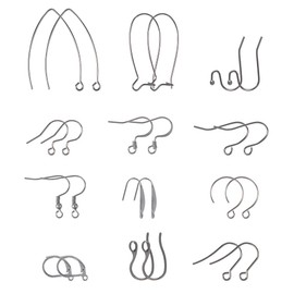 UNICRAFTALE 12 Styles 120pcs Stainless Steel Earring Hooks Ear Wires French Wire Hooks with Loops for Jewelry Drop Earring DIY Making 1-2mm Hole