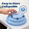 10 Inch Collapsible Silicone Microwave Splatter Cover with Water Steamer,