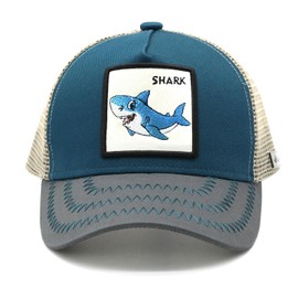 Kids Shark Trucker Hat, Embroidered Mesh Baseball Sharks Cap for Boys Girls Ages 2-8