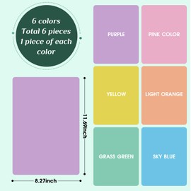 6 Pack Dyslexia Reading Strips,Colored Overlays for Kids & Adults, Double-Sided 11x8.5IN, ADHD & Visual Stress Relief, Guided Reading Tools in 6 Colors