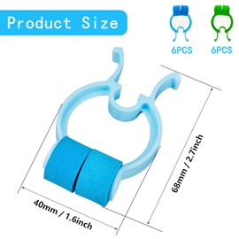 ECOMAID 12 PCS Stop Nosebleeds Epistaxis Clip Nose Bleed Stopper Nasal Clip Treatment, Nose Clamp for Emergency or Accident (Blue and Green)