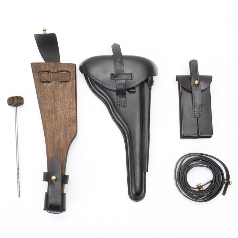 German WWI Artillery Luger Holster with Wood Buttstock Set