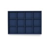 Oirlv Blue Microfibre Jewellery Trays 12 Grids Earrings Bracelets Display