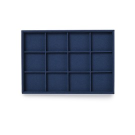 Oirlv Blue Microfibre Jewellery Trays 12 Grids Earrings Bracelets Display Organiser Trays