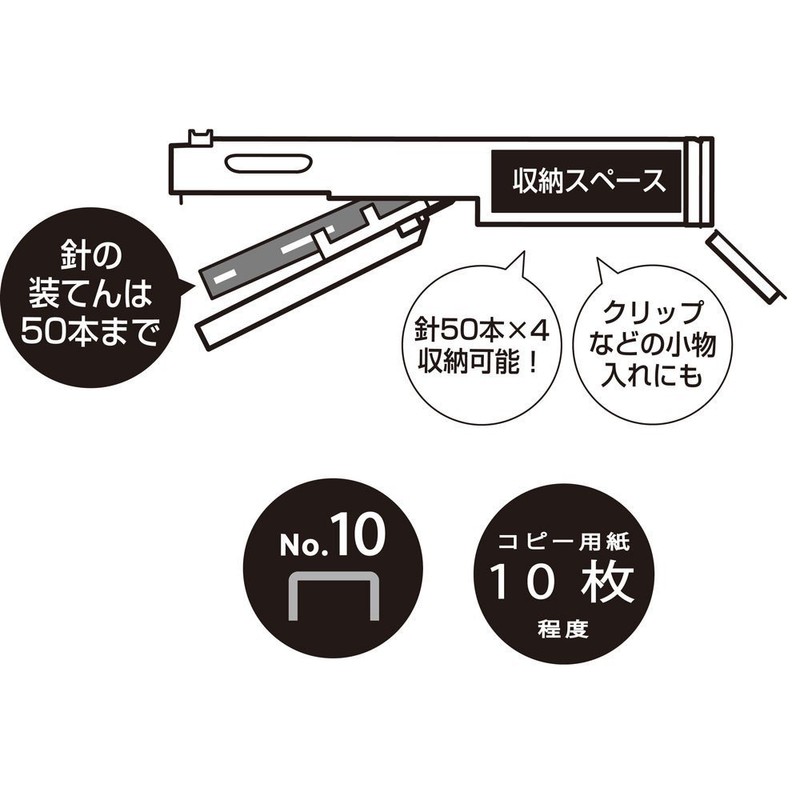 Sunstar Stationery S4763211 Sticky Steel Stapler, Black