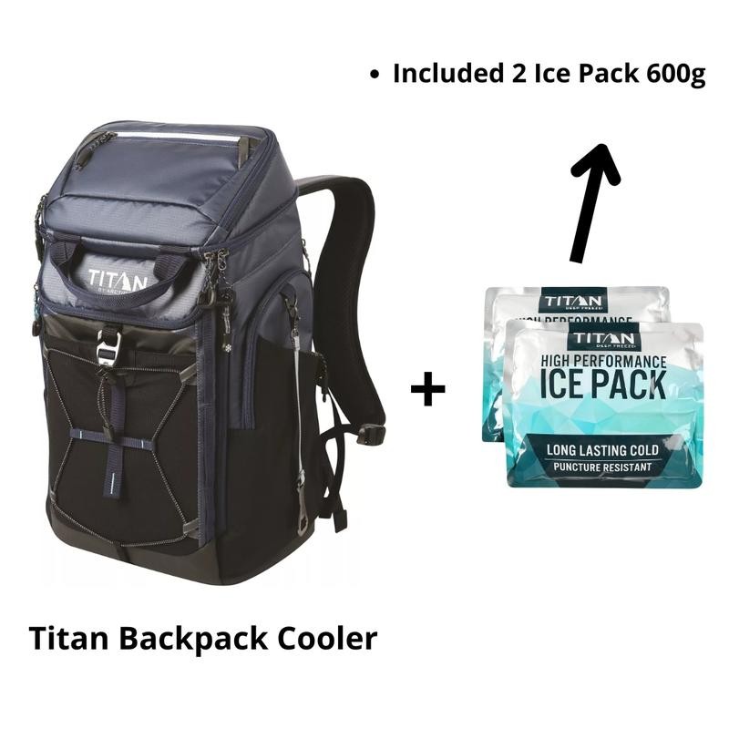 Titan Deep Freeze Ice Wall Backpack Cooler with 30 Can