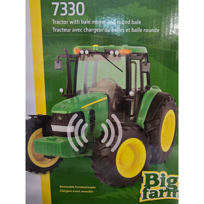 TOMY John Deere Big Farm Tractor with Bale Mover -