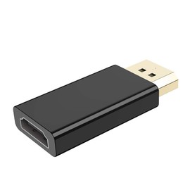DP to HDMI Adapter, Vultic 4K UHD [Displayport to HDMI] Gold Plated Male to Female Active Video Converter Adapter (Black)