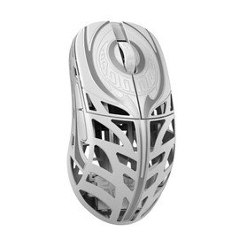 WLMOUSE Strider Magnesium Gaming Mouse 45g Superlight Magnesium Alloy Wireless Gaming Mouse, 125-8000Hz (Adjustable) Wireless Polling Rate, PAW 3950 HS Sensor, for PC/Laptop/Mac(Strider TTC-White)