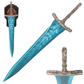 HEROSPLAY 48" All Metal Dark Moon Greatsword Carian Ranni's Moonlight Blue Cosplay Sword for Collection, Display