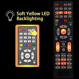 2 PCS Universal TV Remote Control with Light-Up-Button Compatible with LG, Samsung, Philips, Panasonic, Sharp TCL, Vizio, Sony, Sanyo, Toshiba, Insign