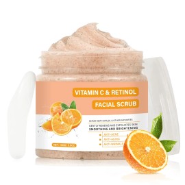 Yafusipe Vitamin C and Retinol Facial Scrub Face Scrubs Exfoliating Face Wash Vitamin ...
