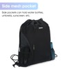 WANDF Drawstring Backpack Sports Gym Sackpack with Mesh Pockets Water
