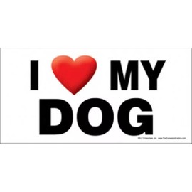 I (Heart) Love MY DOG Large Size Car Fridge Magnet 4"x8" USA NEW Waterproof
