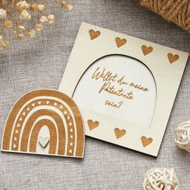 Gulfmew *Willst du Meine Patentante Sein* Christening Godmother Questions Gift Godmother Questions Ideas Creative Godfather Gifts DIY Gift for Godmother and Godfather Baby Birth Baby Shower Pregnancy