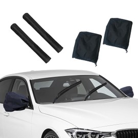 EcoNour EcoNour Windshield Cover for Ice and Snow (4-Pack) | Durable Winter Snow Cover with Side Mirror & Wiper Blade Covers | Waterproof Protection for Cars, SUVs, Trucks