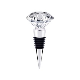 Shuiniba Decorative Crystal Wine and Beverage Bottle Stopper for Wine,Made of Zinc Alloy and Glass,Reusable Plug with Gift Box (1pcs Crystal)