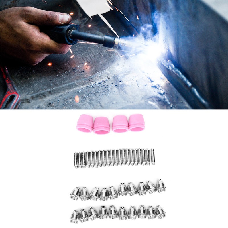 44 Pcs Plasma Cutter Accessory Nozzle Electrode Shielding for AG