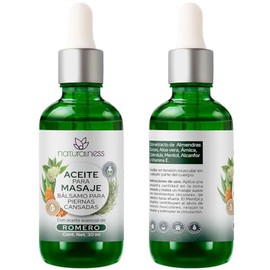 Naturalness Bálsamo Corporal para Masaje Terapéutico Piernas Cansadas 30 ml – Mentol y Alcanfor con aceite esencial de Romero, Sensación de Bienestar 