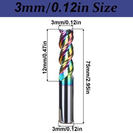 7 mm / 0.27 inches, spiral router bits, CNC end mill, up down cut compression bit, tungsten steel CNC bit cutter tools for woodworking, engraving, grooves