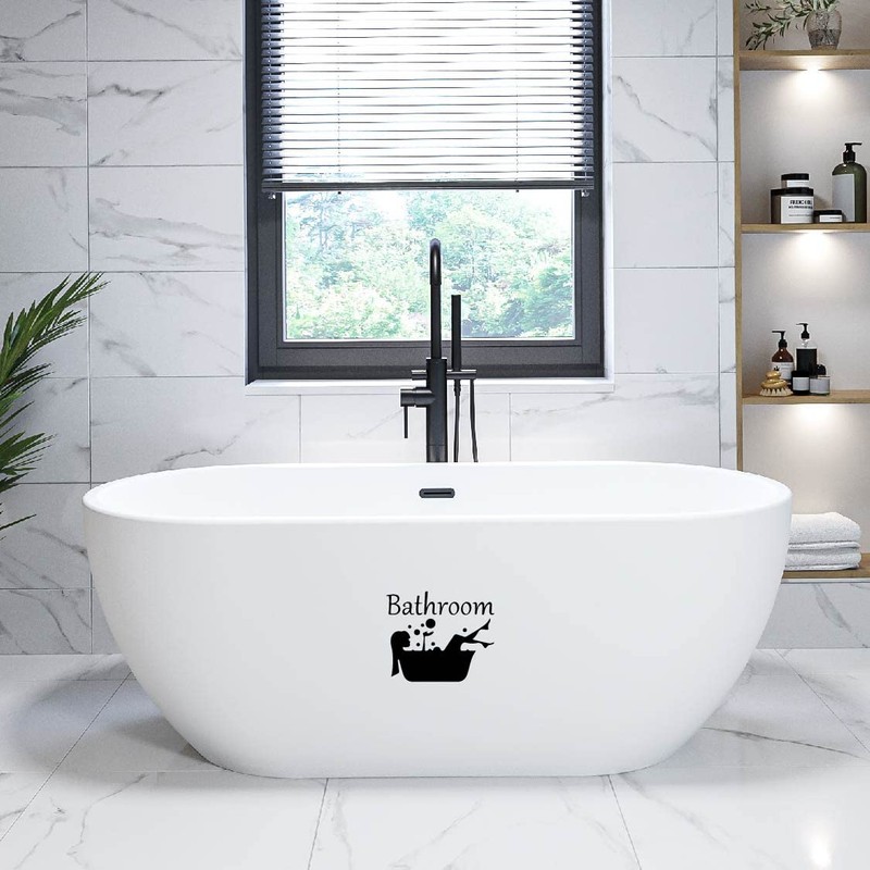 Froomer Bathroom Sticker Removable Art Vinyl Mural Home Room Decor