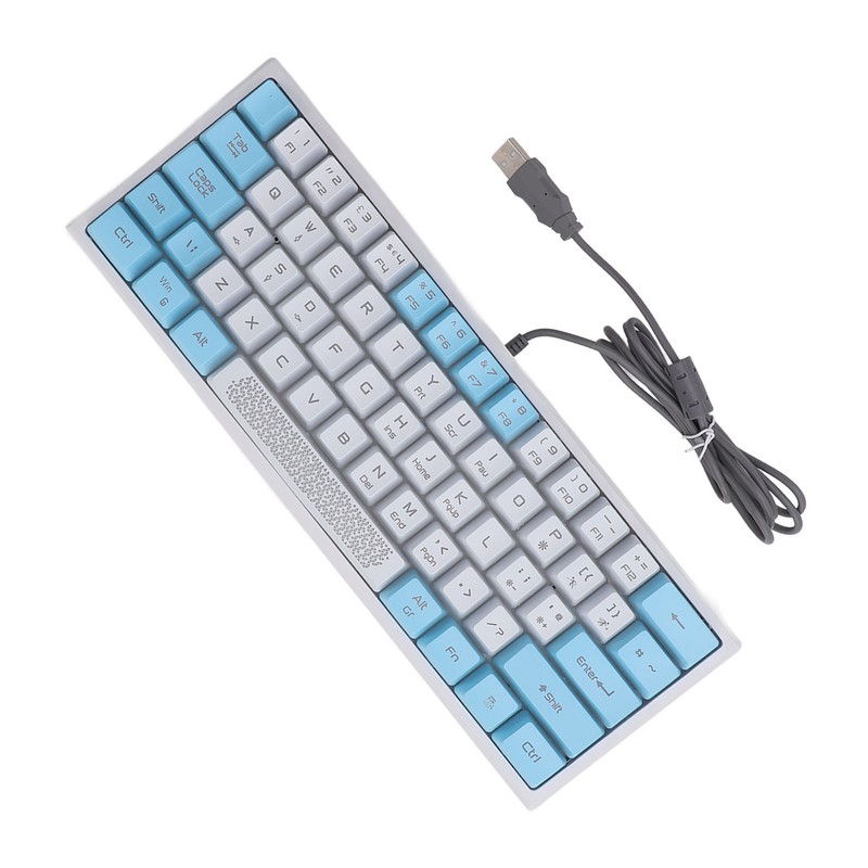 Wired RGB Keyboard Sensitive Operation Quick Response 62 Key White