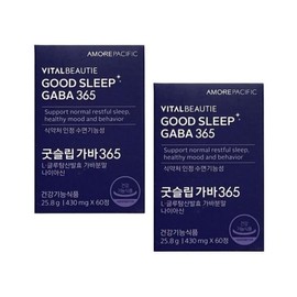 Vital Beauty [Half Club] Amore Vital Beauty Good Sleep GABA 365 430mg 60 tablets 2 boxes / SJ Basic / [하프클럽]아모레 바이탈뷰티 굿슬립 가바 365 430mg 60정 2박스 /SJ 기본