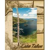 Saddle Mountain Souvenir Lake Tahoe Engraved Wood Picture Frame Portrait