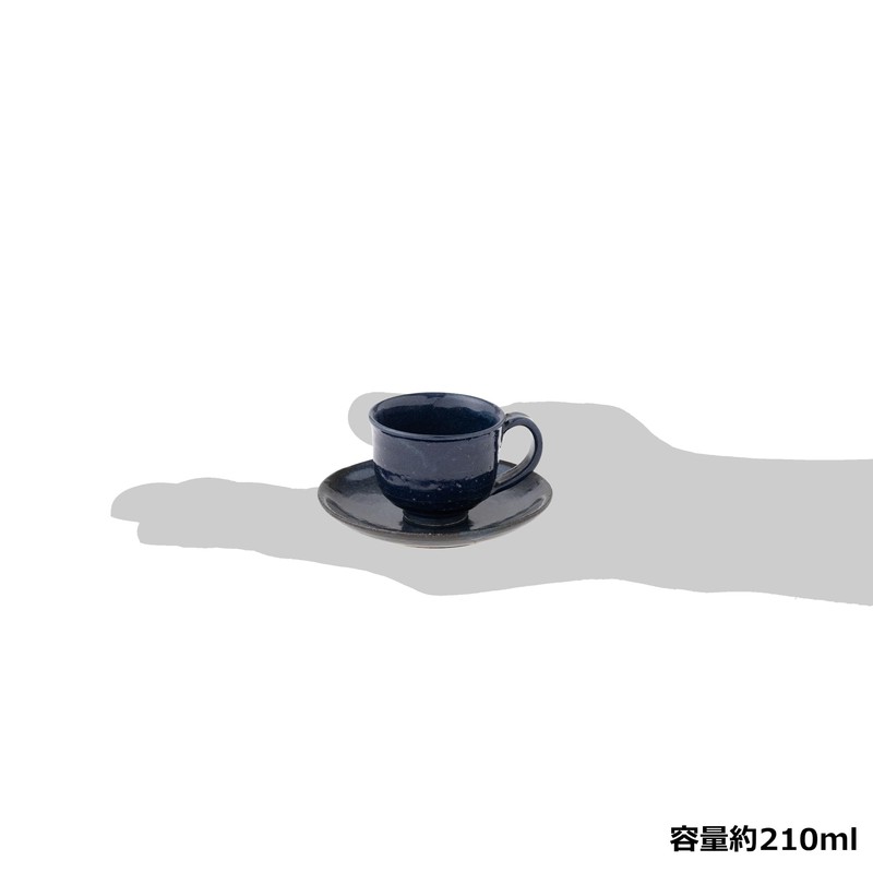Marui Pottery MR-3-4393 Shigaraki Pottery Hechimon Cup & Saucer, Capacity