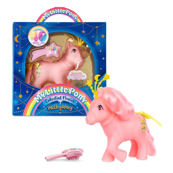 My Little Pony Celestial Ponies - Milky Way - Retro 4" Collectible Figure - New 40th Anniversary Celestial Ponies