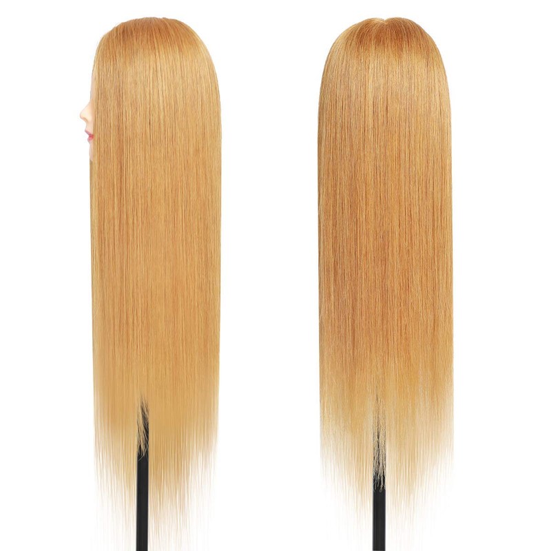 MEIBR Mannequin Head 100% Real Hair Styling Training 24-27inch Manikin
