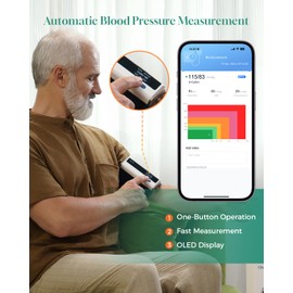 Wellue BP2A Smart Blood Pressure Monitor - Wireless Uppr Arm Cuff Bluetooth BP Machine with One Piece Design, Stores Historical Data and Connects Easily to The APP for iOS & Android