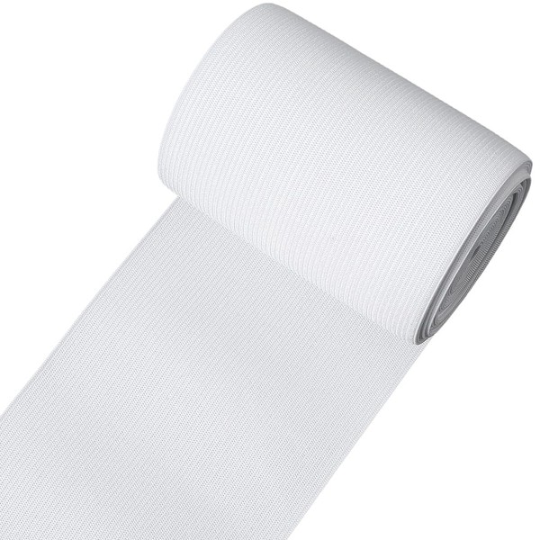 CABODYALS 5M 4 Inch White Elastic Band Spool Heavy Stretch