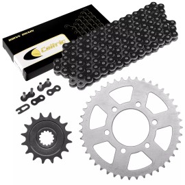 Caltric Black Drive Chain And Sprocket Kit for Kawasaki Ninja ZX-6R ZX600 2007-2012