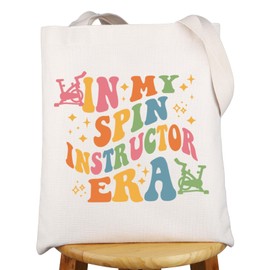 MYSOMY Spin Instructor Tote Bag - Medium, Waterproof Fabric, Spin Instructor Era, Indoor Biking Gifts, Unisex-Adults
